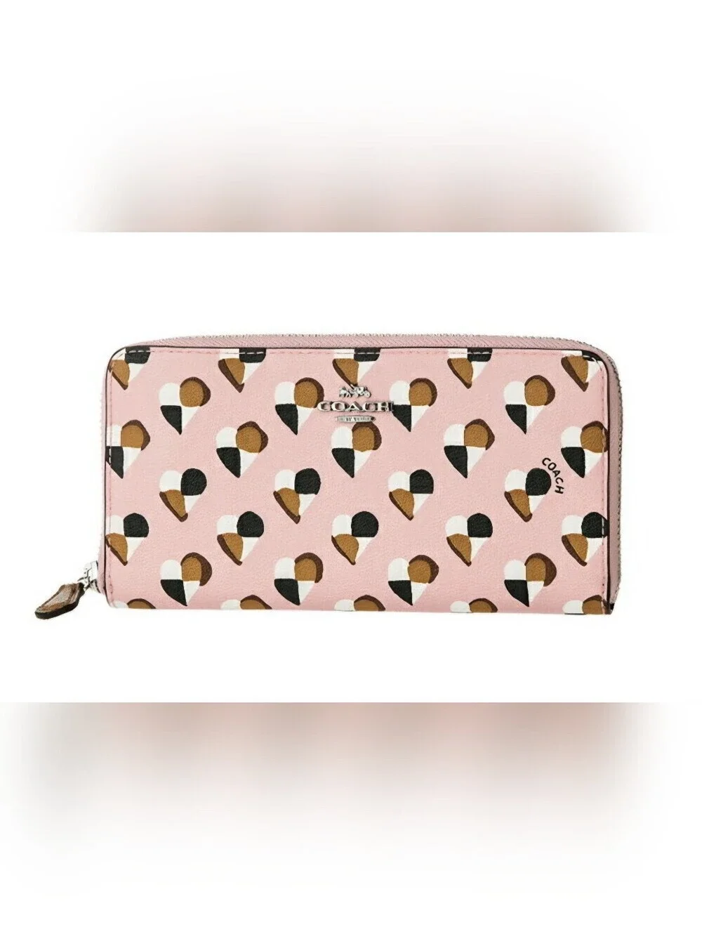 PRICE DROP! Coach Pink Heart Pattern Women's Wallet (NWOT)